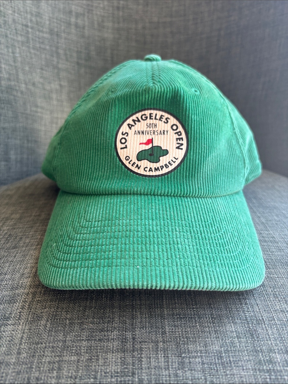 American Needle Los Angeles Open golf corduroy Kelly green hat baseball cap NWOT